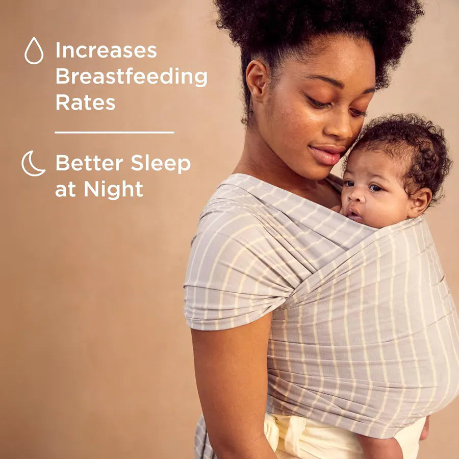 لفافة أطفال محبوكة من Ergobaby Aura من مصادر مستدامة (أسود ناعم) لفافة أطفال محبوكة من Ergobaby Aura من مصادر مستدامة (أسود ناعم)