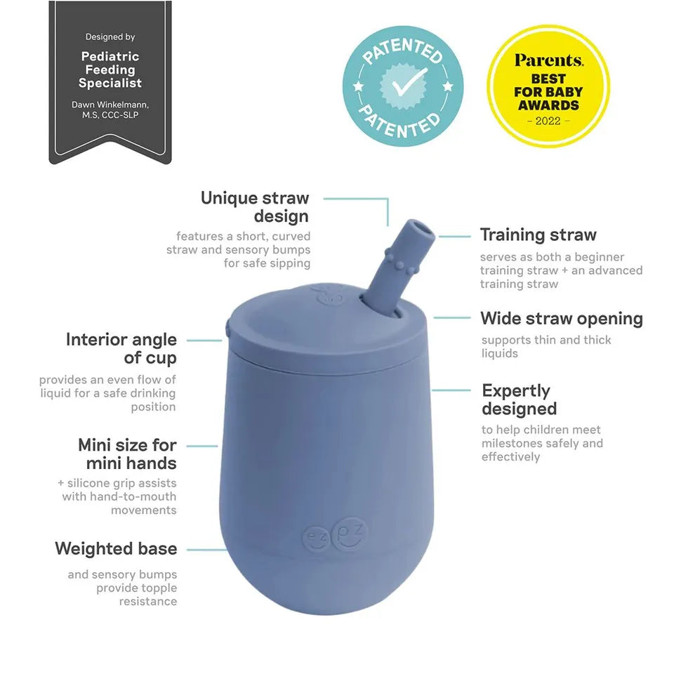 ezpz Mini Cup & Straw Training System (Indigo)