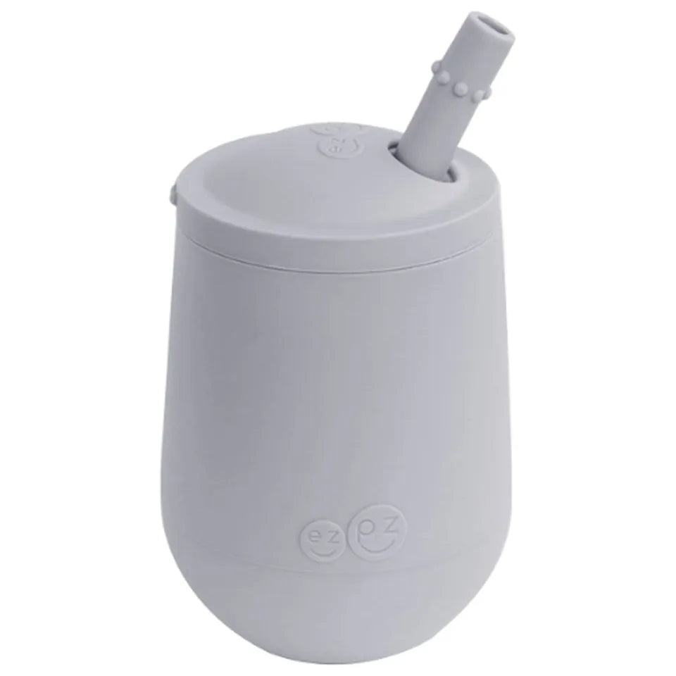 ezpz Mini Cup & Straw Training System (Pewter)