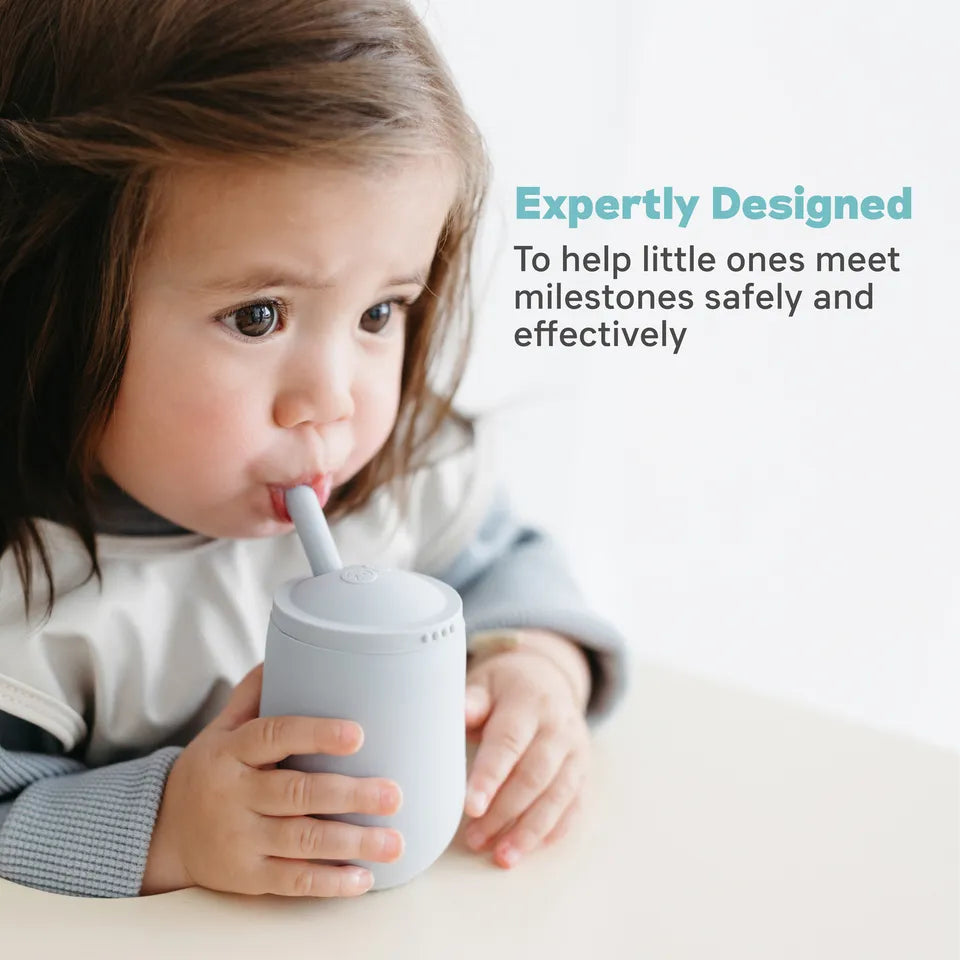 ezpz Mini Cup & Straw Training System (Pewter)