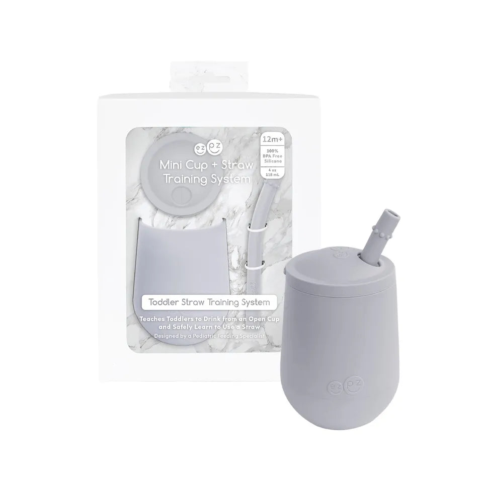 ezpz Mini Cup & Straw Training System (Pewter)