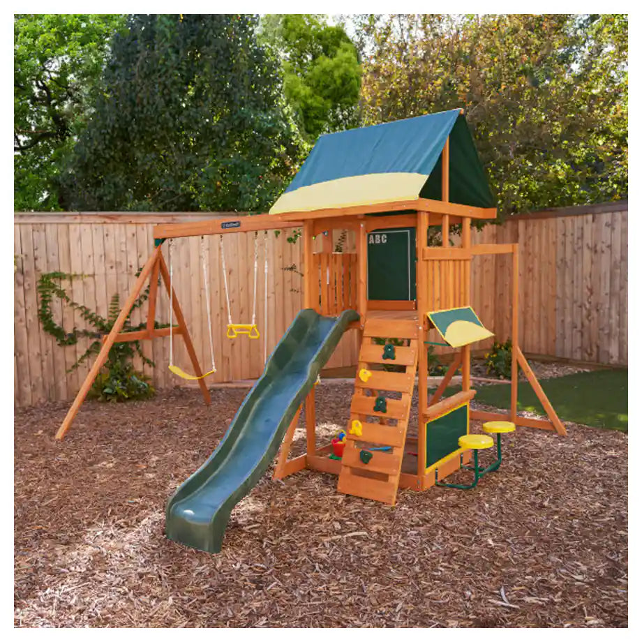 KidKraft Brightside Wooden Swing Set & Playset KidKraft Brightside Wooden Swing Set & Playset