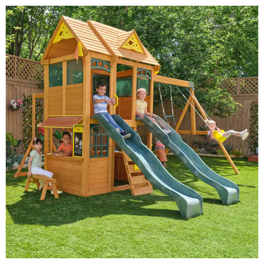 Kidkraft Overland Heights Wooden Swing Set