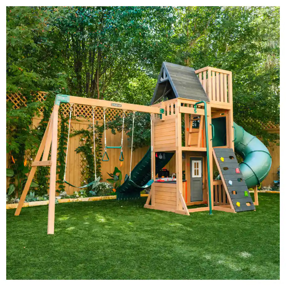 KidKraft Summit View Wooden Swing Set