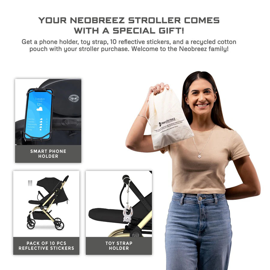عربة أطفال Neobreez Octa 360° بمقعد دوار للأطفال الصغار (أسود) عربة أطفال Neobreez Octa 360° بمقعد دوار للأطفال الصغار (أسود)