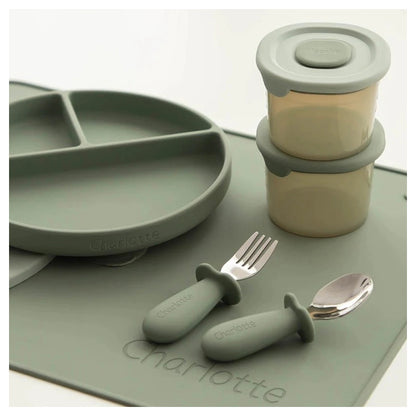 Moonkie Standard First Bites Gift Set (Sage/Mint)