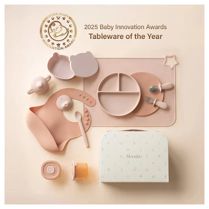 Moonkie Luxe First Bites Gift Set (Blush/Muted)