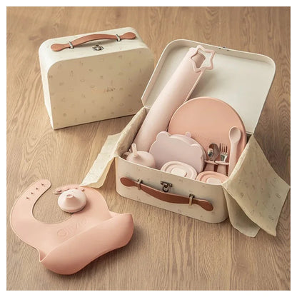 Moonkie Luxe First Bites Gift Set (Blush/Muted)