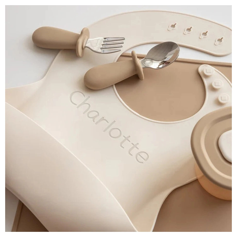 Moonkie Luxe First Bites Gift Set (Croissant/Ivory)