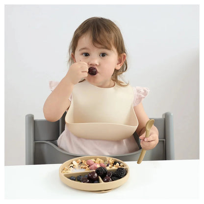 Moonkie Luxe First Bites Gift Set (Croissant/Ivory)
