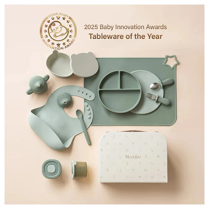 Moonkie Luxe First Bites Gift Set (Sage/Mint)