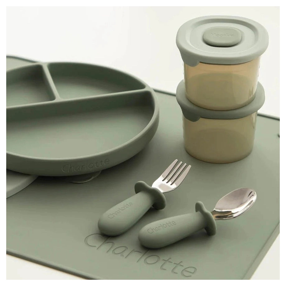 Moonkie Luxe First Bites Gift Set (Sage/Mint)