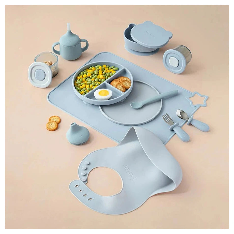 Moonkie Luxe First Bites Gift Set (Ether/Sky Blue)