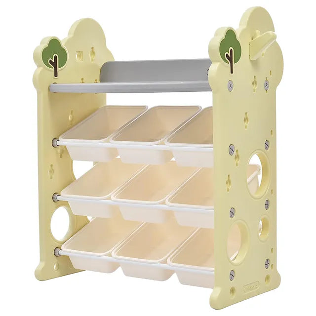 Little Angel Toys Organizer Cabinet With 9 Bins & Hook (Green)