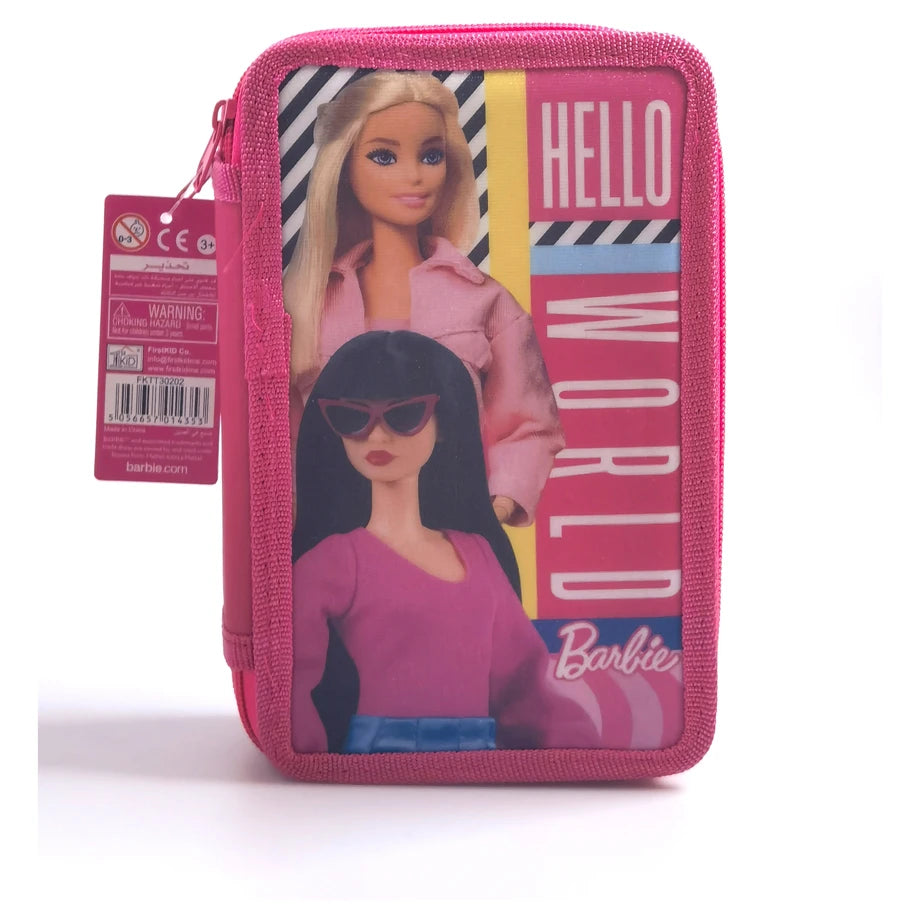 Barbie 3 Zippers Pencil Case