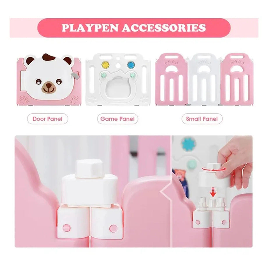 Little Angel Kids Playpen (Pink) - 163 x 163 x 65 cm