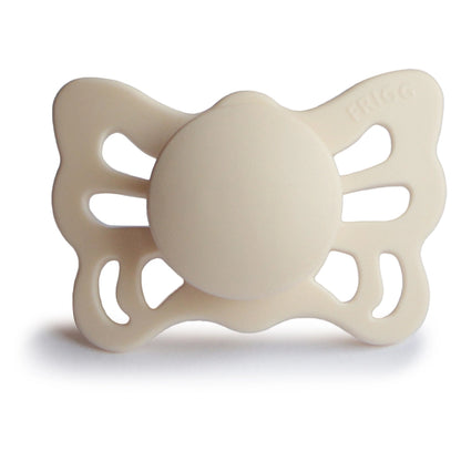 FRIGG Butterfly Anatomical Silicone Baby Pacifier Size 1 (0–6 Months) 1-Pack (Cream)