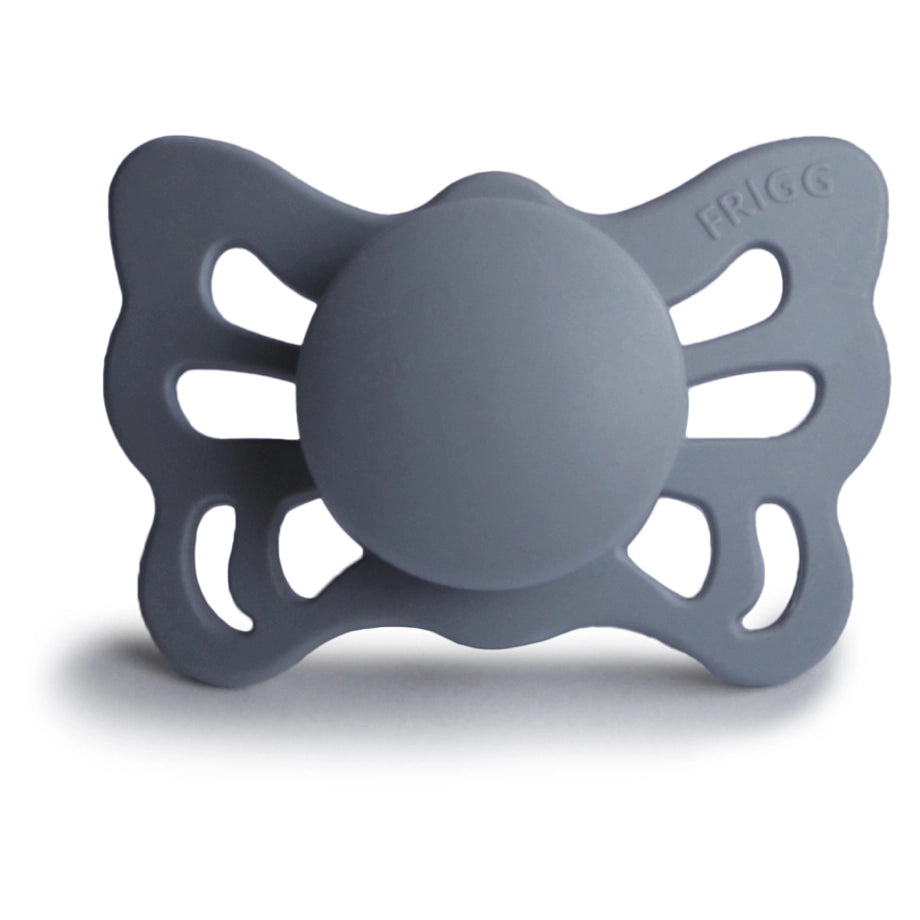 FRIGG Butterfly Anatomical Silicone Baby Pacifier Size 1 (0–6 Months) 1-Pack (Great Gray)