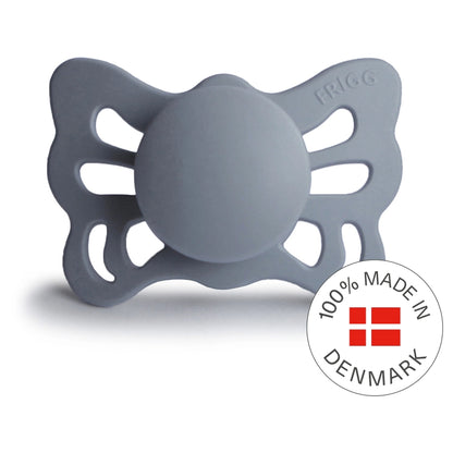 FRIGG Butterfly Anatomical Silicone Baby Pacifier Size 1 (0–6 Months) 1-Pack (Great Gray)