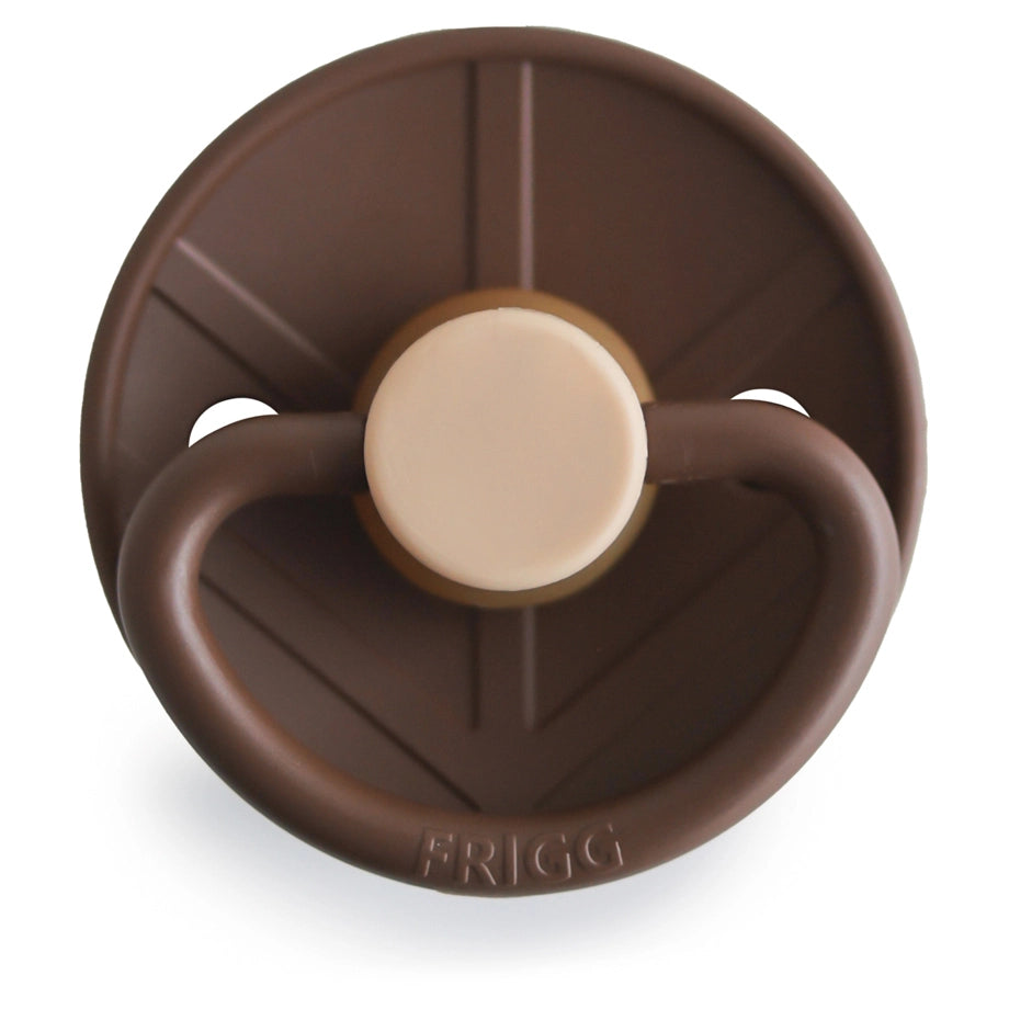 FRIGG Little Viking Latex Baby Pacifier Size 1 (0–6 Months) 1-Pack (Pack Bjorn Cocoa)