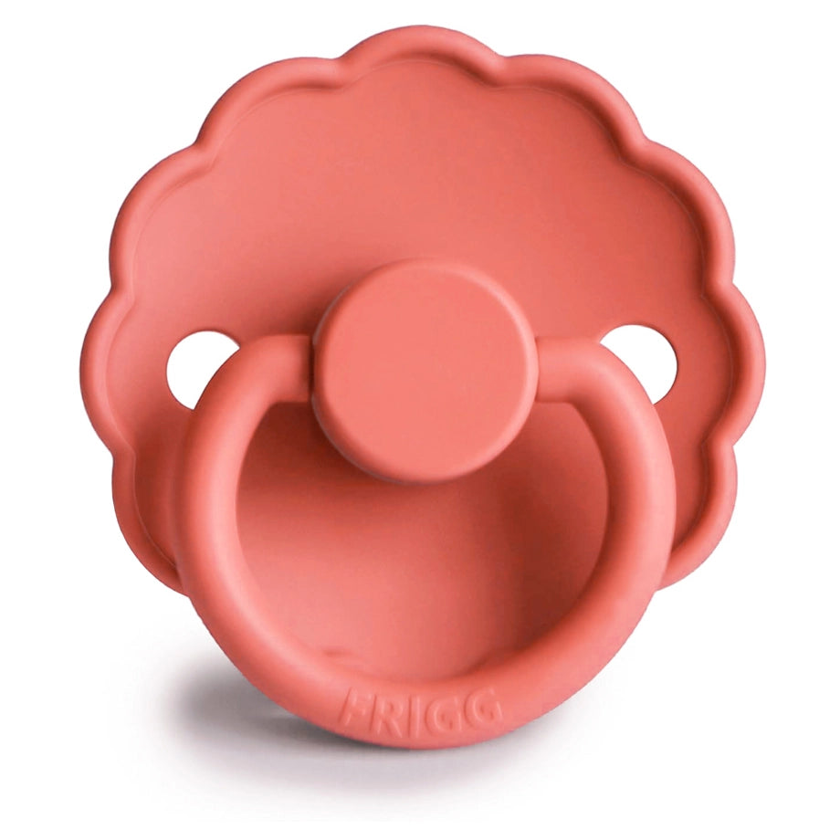 FRIGG Daisy Latex Baby Pacifier Size 1 (0–6 Months) 1-Pack (Poppy)