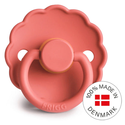 FRIGG Daisy Latex Baby Pacifier Size 1 (0–6 Months) 1-Pack (Poppy)