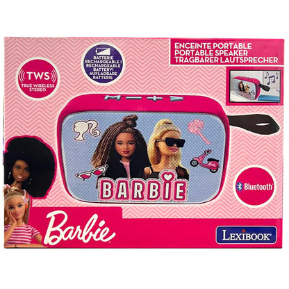 Lexibook Barbie Bluetooth Portable Speaker & 2-in-1 Bluetooth/Wired Foldable Headphone