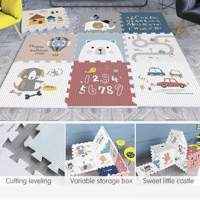 Little Angel - Baby Reversible Puzzle Playmat (Blue/Yellow)