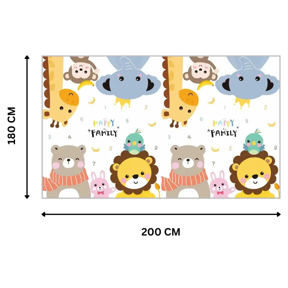 Little Angel Reversible Role Play Mat 180×200 cm (Animal Friends)