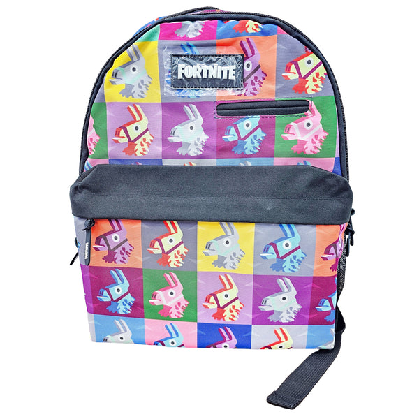 Ubuy Fortnite Backpack Llama Black Fortnite Backpack With 15" Padded Laptop Sleeve, Orange Llama And  Logo NEW