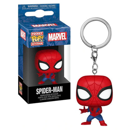 Funko POP! Pocket Marvel Spider-Man Spider-Man (Marvel New Classics) Vinyl Bobblehead Keychain (10.2 cm)