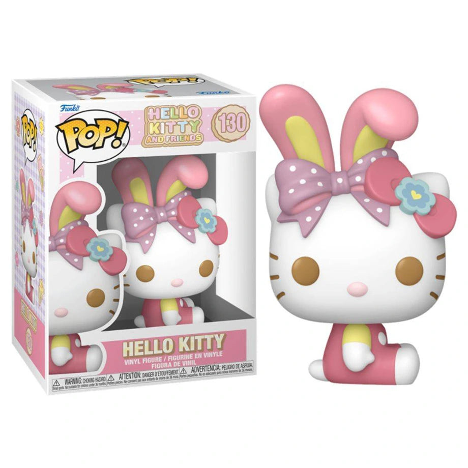Funko POP! Sanrio Hello Kitty and Friends Hello Kitty with Bunny Ears Vinyl Figure (10.2 cm)