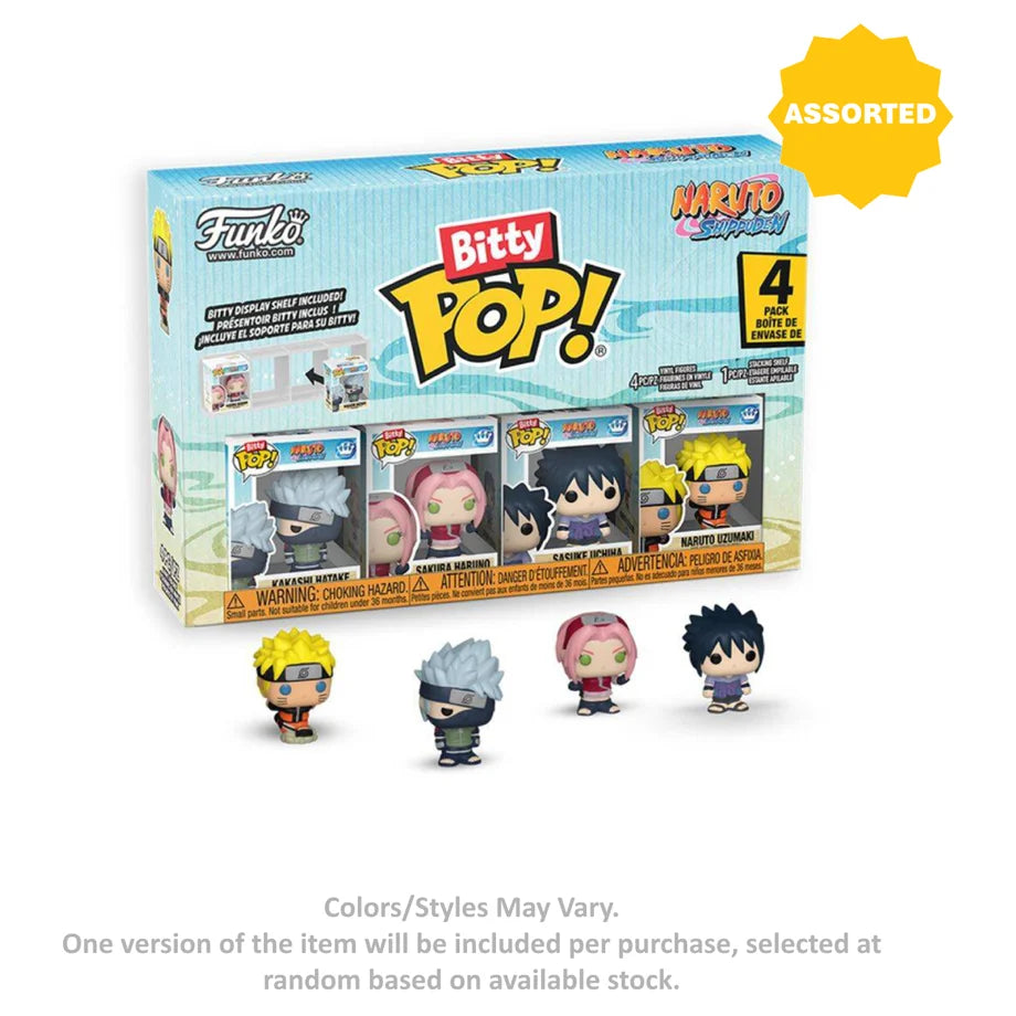 Funko Bitty POP! Naruto Shippuden Series 1 Mini Vinyl Figures Set (2.3 cm, Pack of 4, Assorted)