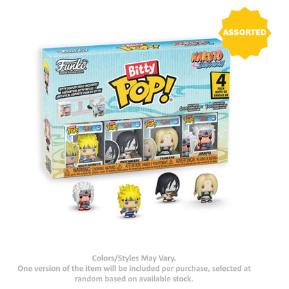 Funko Bitty POP! Naruto Shippuden Series 2 Mini Vinyl Figures Set (2.3 cm, Pack of 4, Assorted)