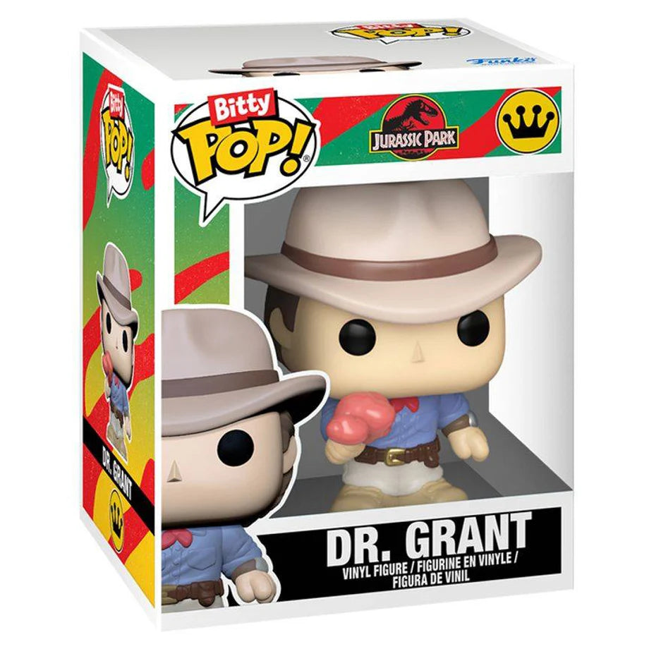 Funko Bitty POP! Rides Jurassic Park Dr. Alan Grant and Jurassic SUV Vinyl Figures Set (2.3 cm, Pack of 2)