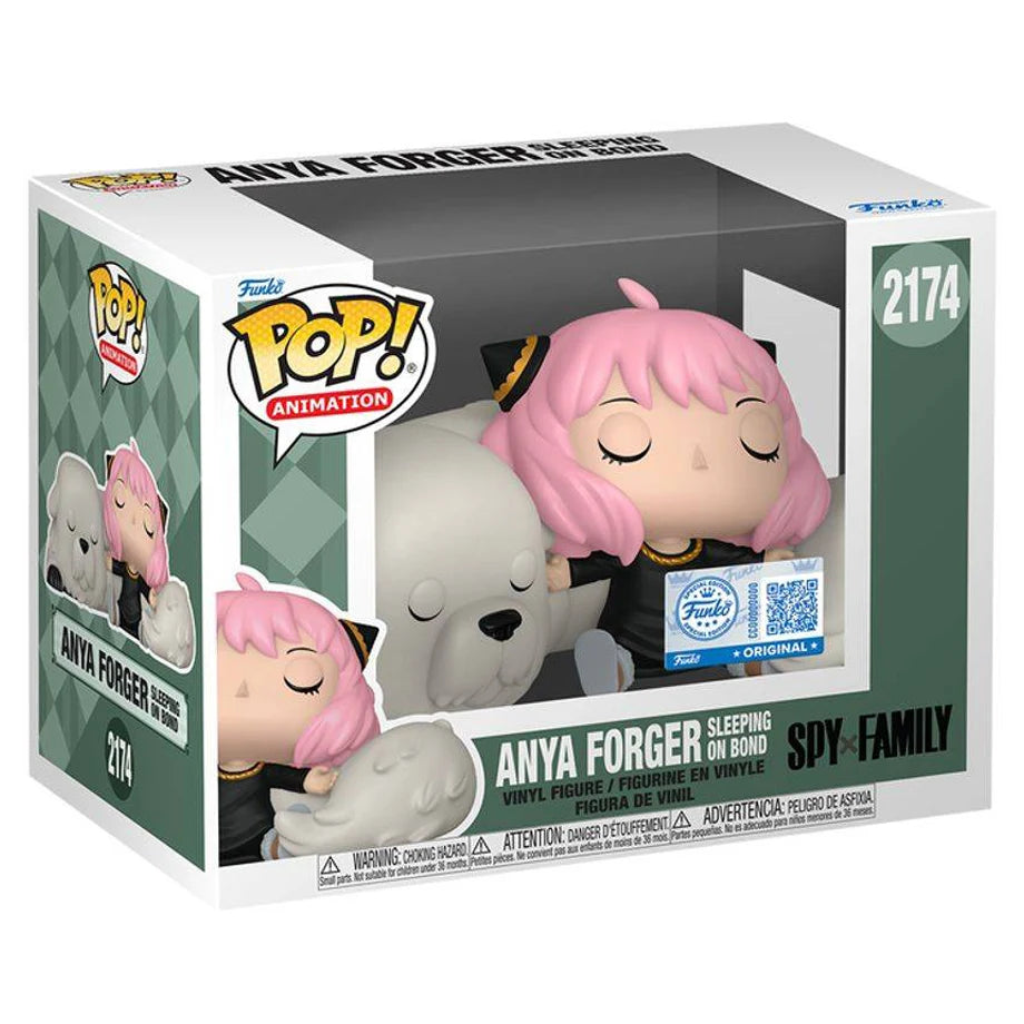 Funko POP! Animation Premium Spy x Family Anya Forger Sleeping on Bond Vinyl Figure (7.9 cm)