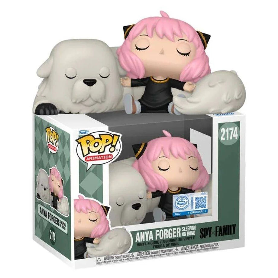 Funko POP! Animation Premium Spy x Family Anya Forger Sleeping on Bond Vinyl Figure (7.9 cm)