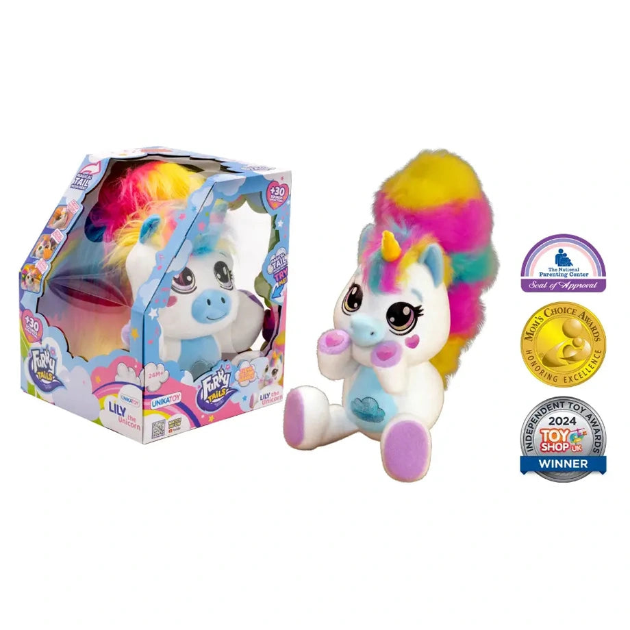 Eolo Furry Tails Electronic Plush Unicorn