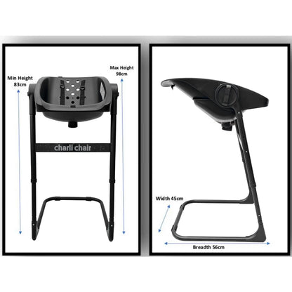 Charli Chair 2-in-1 Baby Bath Chair (Black)