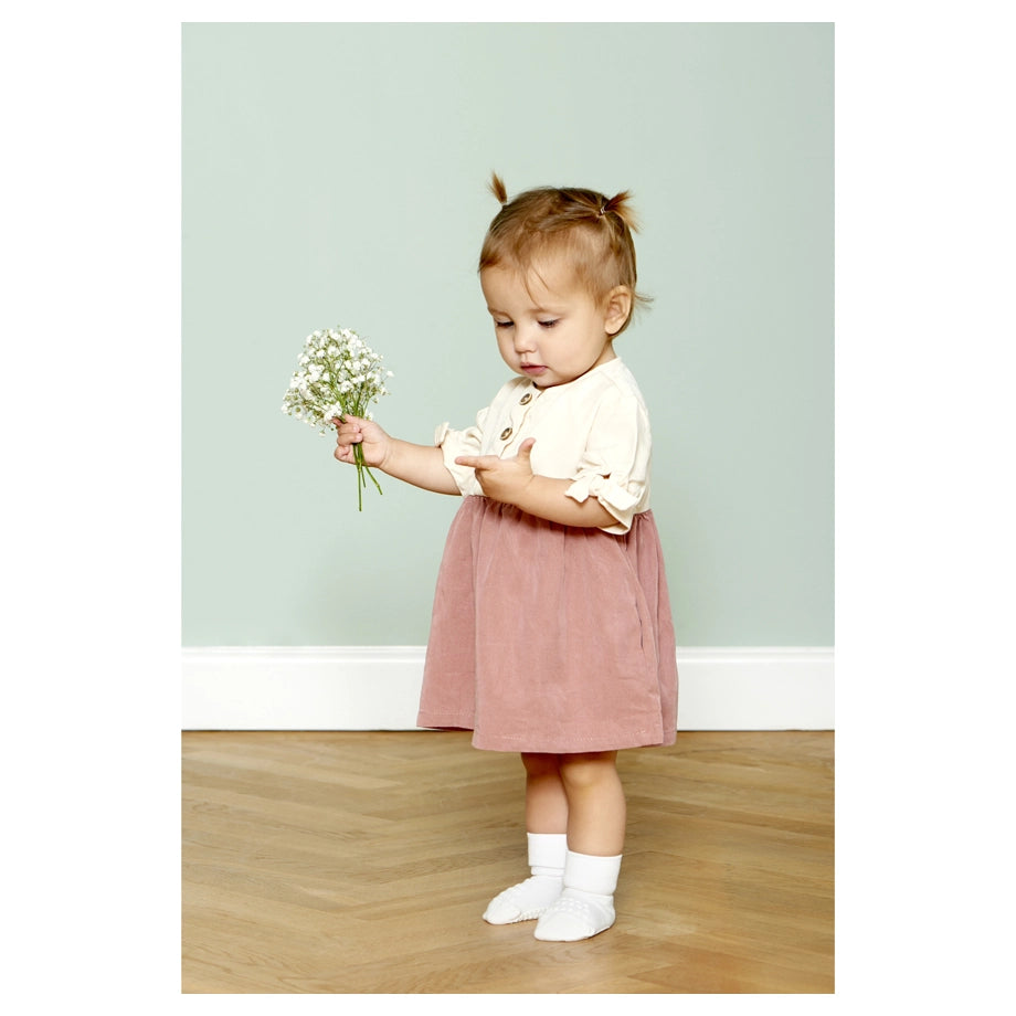 Go Baby Go Non-Slip Socks Bamboo (2-3Yrs) (Off White)
