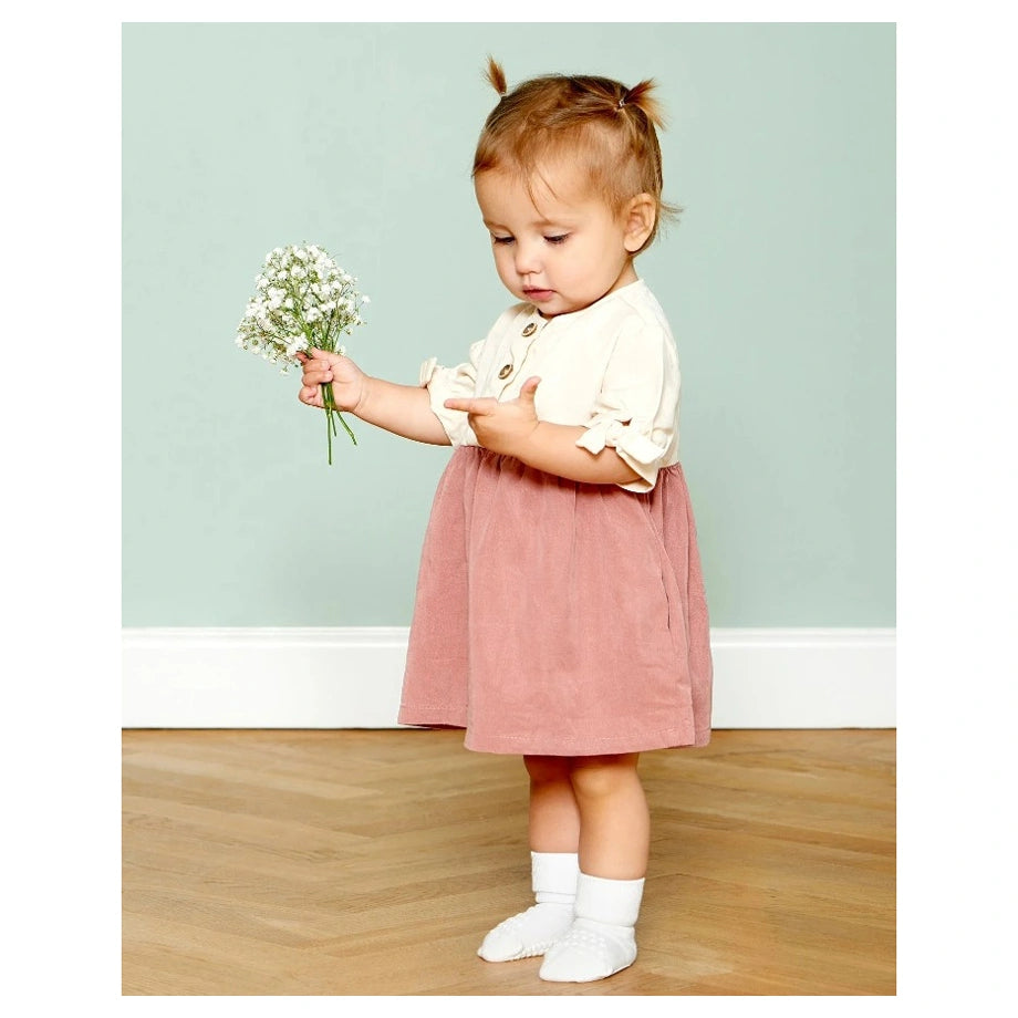 Go Baby Go Non-Slip Socks Bamboo (2-3Yrs) (Off White)