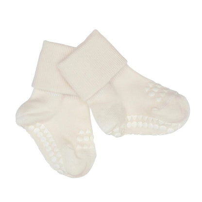 Go Baby Go Non-Slip Socks Bamboo (2-3Yrs) (Off White)