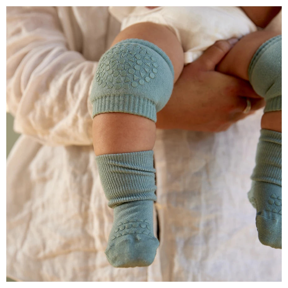 Go Baby Go Non-Slip Socks Bamboo (6-12M) (Dusty Blue)