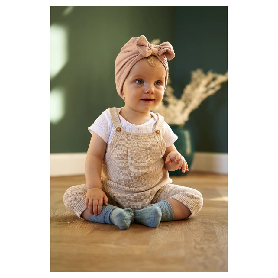 Go Baby Go Non-Slip Socks Bamboo (6-12M) (Dusty Blue)