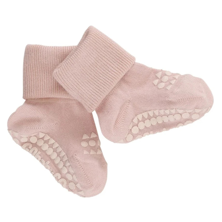 Go Baby Go Non-Slip Socks Bamboo (0-6M) (Soft Pink)