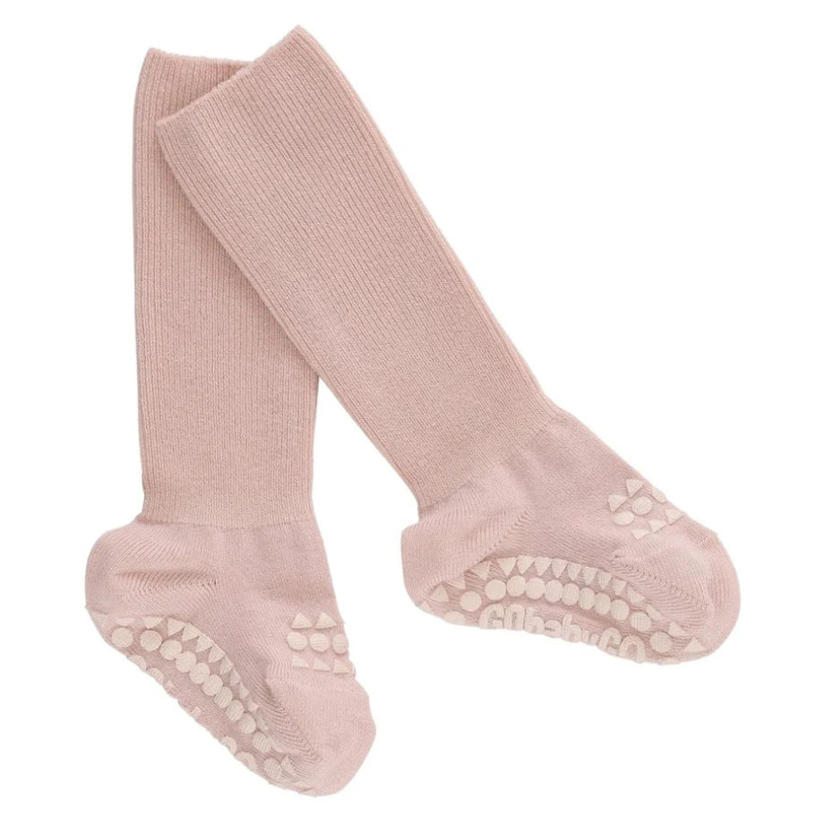 Go Baby Go Non-Slip Socks Bamboo (0-6M) (Soft Pink)