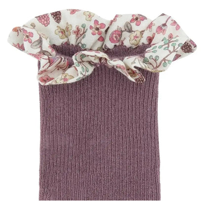 Go Baby Go Non-Slip Socks Bamboo Liberty (2-3Yrs) (Misty Plum)