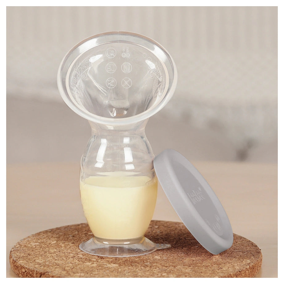 Haakaa 150Ml Silicone Breast Pump With Suction Base And Silicone Cap (Grey)