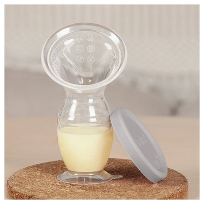 Haakaa 150Ml Silicone Breast Pump With Suction Base And Silicone Cap (Grey)
