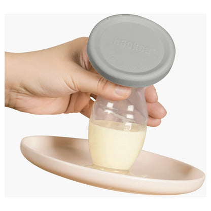Haakaa 150Ml Silicone Breast Pump With Suction Base And Silicone Cap (Grey)